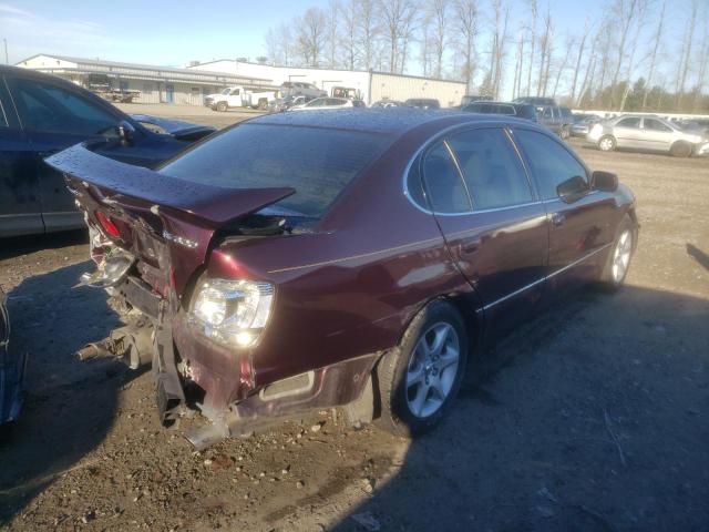 JT8BD69S710137554 - 2001 LEXUS GS 300 MAROON photo 3