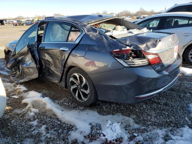 1HGCR2F98HA251568 - 2017 HONDA ACCORD EXL GRAY photo 2