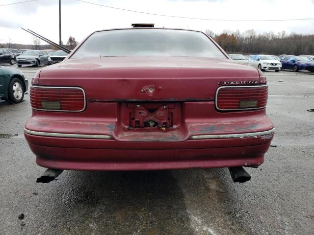 1G1BL52W0SR100797 - 1995 CHEVROLET CAPRICE CLASSIC MAROON photo 6