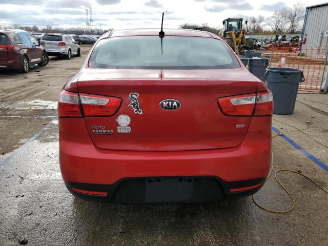 KNADM4A38F6501131 - 2015 KIA RIO LX RED photo 6