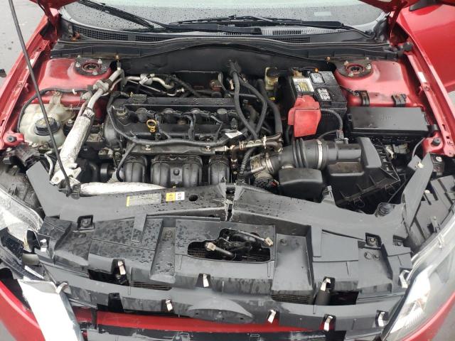 3FAHP0HA9AR324387 - 2010 FORD FUSION SE RED photo 11