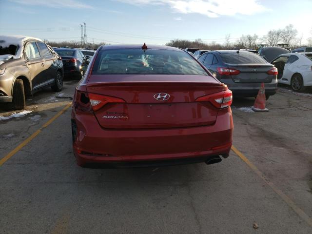 5NPE24AF1HH595076 - 2017 HYUNDAI SONATA SE RED photo 6