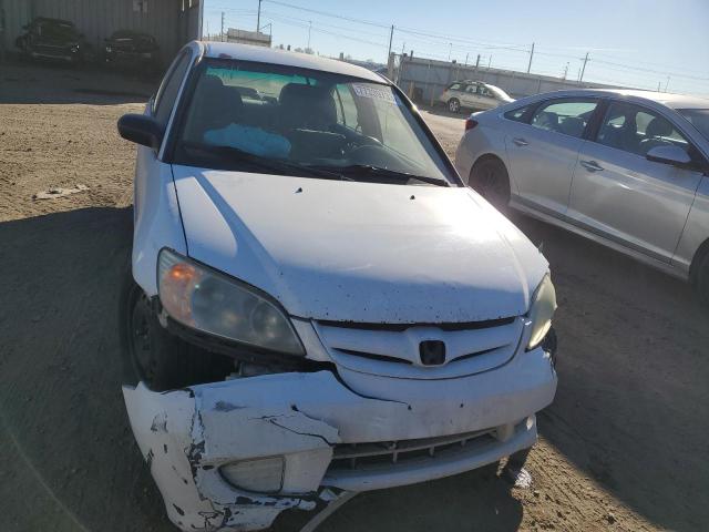 1HGES16534L015204 - 2004 HONDA CIVIC LX WHITE photo 5