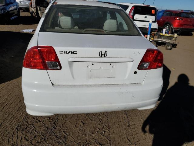 1HGES16534L015204 - 2004 HONDA CIVIC LX WHITE photo 6