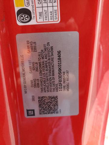 1G1FB3DS6K0118406 - 2019 CHEVROLET CAMARO LS RED photo 12