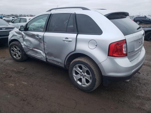 2FMDK3JC7EBB45141 - 2014 FORD EDGE SEL SILVER photo 2