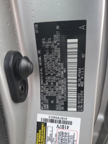 5TDZA23C66S530033 - 2006 TOYOTA SIENNA CE SILVER photo 12