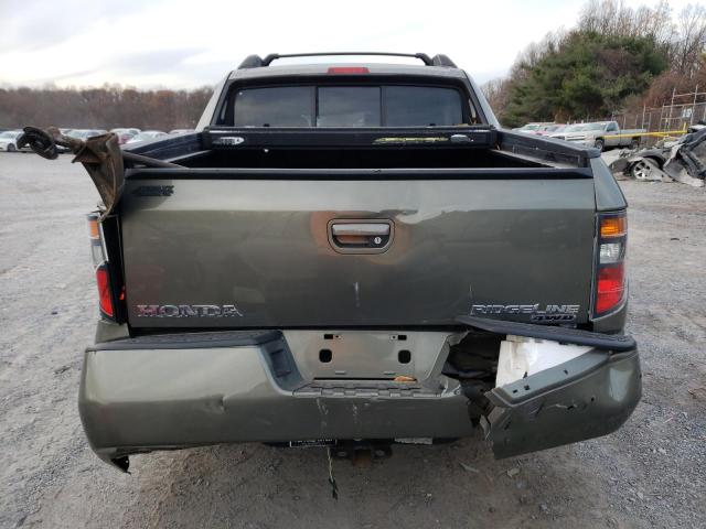 2HJYK16487H543661 - 2007 HONDA RIDGELINE RTS GREEN photo 6