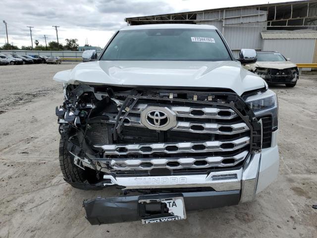 5TFMA5ABXNX004356 - 2022 TOYOTA TUNDRA CREWMAX PLATINUM WHITE photo 5