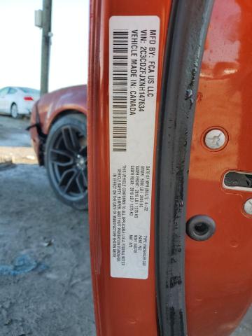 2C3CDZFJXNH147634 - 2022 DODGE CHALLENGER R/T SCAT PACK ORANGE photo 12