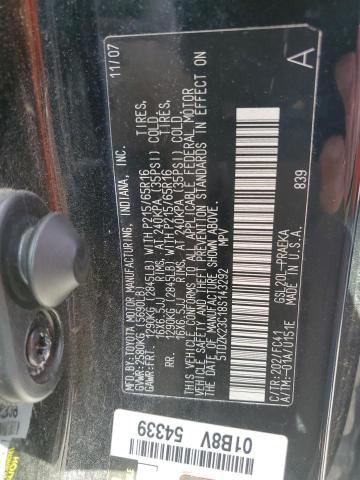 5TDZK23C18S143292 - 2008 TOYOTA SIENNA CE BLACK photo 13