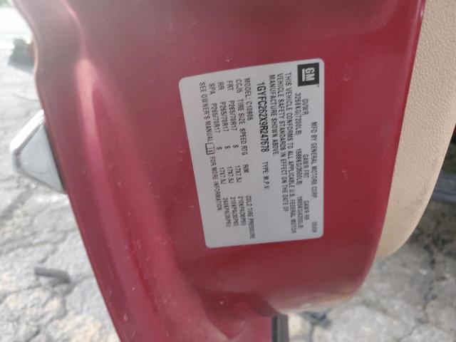 1GYFC262X9R247678 - 2009 CADILLAC ESCALADE ESV LUXURY RED photo 12