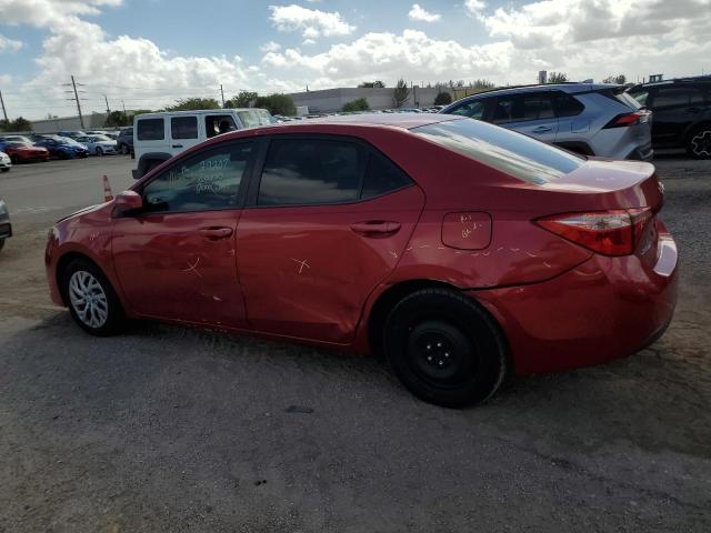 5YFBURHE4HP677300 - 2017 TOYOTA COROLLA L RED photo 2