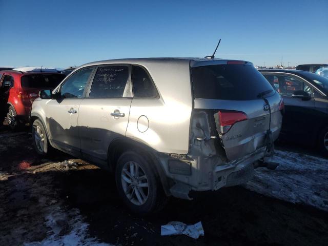 5XYKT3A63EG487023 - 2014 KIA SORENTO LX SILVER photo 2