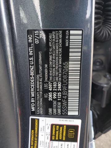 55SWF4JB9FU087065 - 2015 MERCEDES-BENZ C 300 GRAY photo 13