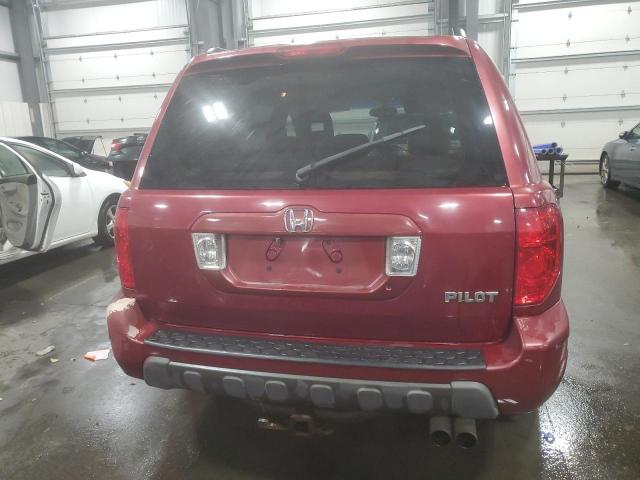 5FNYF18485B013893 - 2005 HONDA PILOT EX RED photo 6