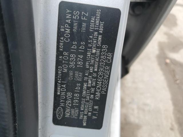 KMHCN46C89U328338 - 2009 HYUNDAI ACCENT GLS SILVER photo 12