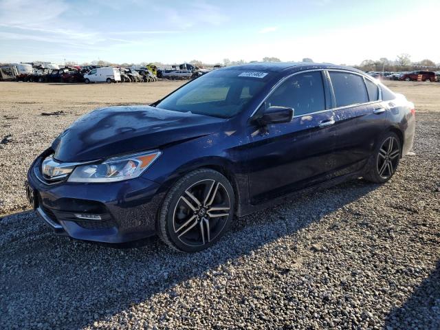 1HGCR2F55GA058192 - 2016 HONDA ACCORD SPORT BLUE photo 1