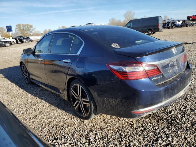 1HGCR2F55GA058192 - 2016 HONDA ACCORD SPORT BLUE photo 2