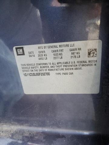 1G11C5SL6EF292766 - 2014 CHEVROLET MALIBU 1LT BLUE photo 12