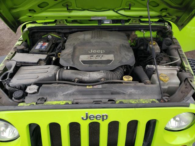 1C4AJWAG3DL547607 - 2013 JEEP WRANGLER SPORT GREEN photo 11