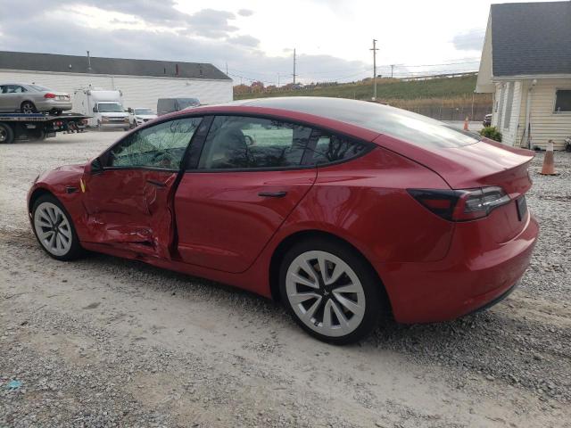 5YJ3E1EB5MF079672 - 2021 TESLA MODEL 3 RED photo 2