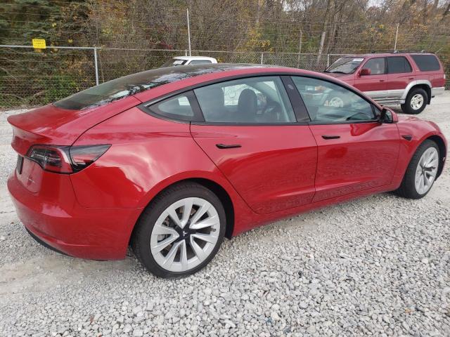 5YJ3E1EB5MF079672 - 2021 TESLA MODEL 3 RED photo 3