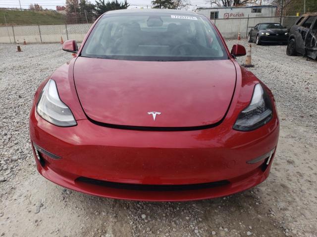 5YJ3E1EB5MF079672 - 2021 TESLA MODEL 3 RED photo 5