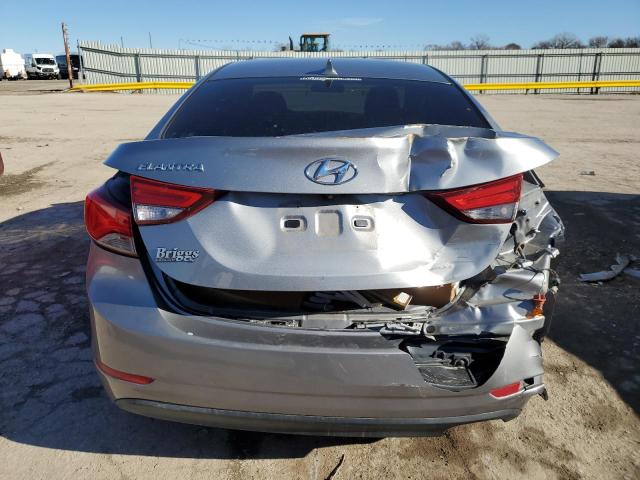 KMHDH4AH4FU234578 - 2015 HYUNDAI ELANTRA SE SILVER photo 6