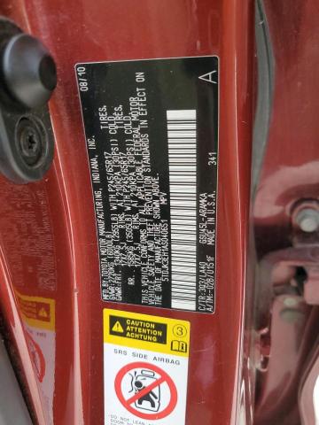 5TDJK3EH1AS040651 - 2010 TOYOTA HIGHLANDER SE RED photo 13