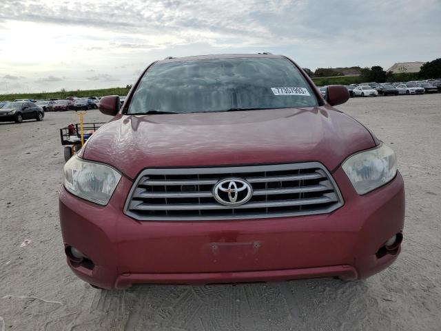 5TDJK3EH1AS040651 - 2010 TOYOTA HIGHLANDER SE RED photo 5