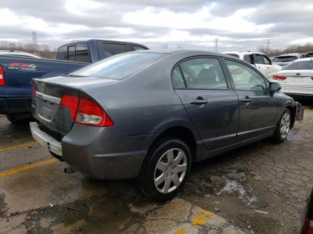 2HGFA16569H302662 - 2009 HONDA CIVIC LX GRAY photo 3