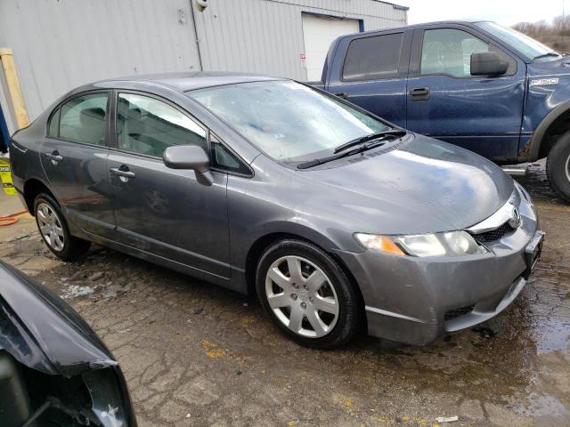 2HGFA16569H302662 - 2009 HONDA CIVIC LX GRAY photo 4