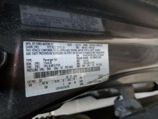 1FADP3E22EL272439 - 2014 FORD FOCUS S SILVER photo 12