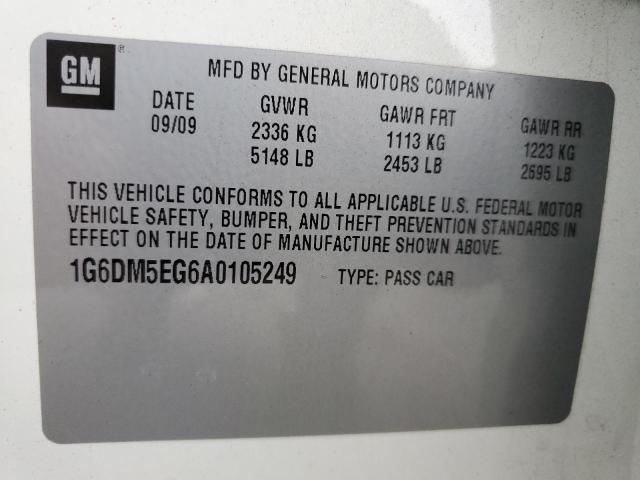 1G6DM5EG6A0105249 - 2010 CADILLAC CTS PERFORMANCE COLLECTION BEIGE photo 12