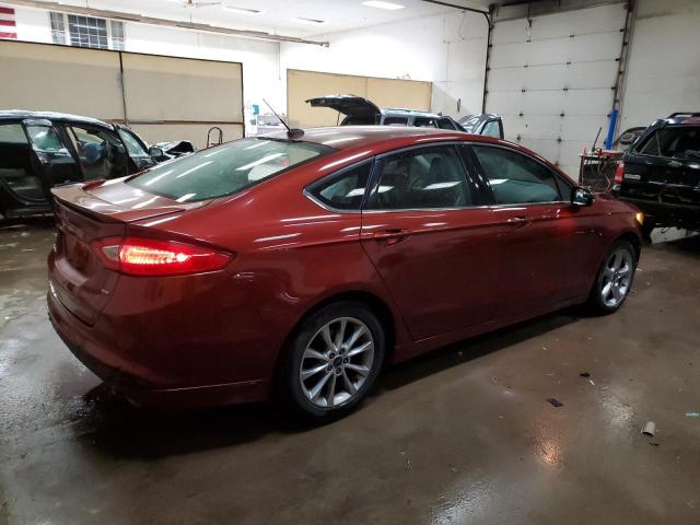 3FA6P0H73ER389544 - 2014 FORD FUSION SE BURGUNDY photo 3