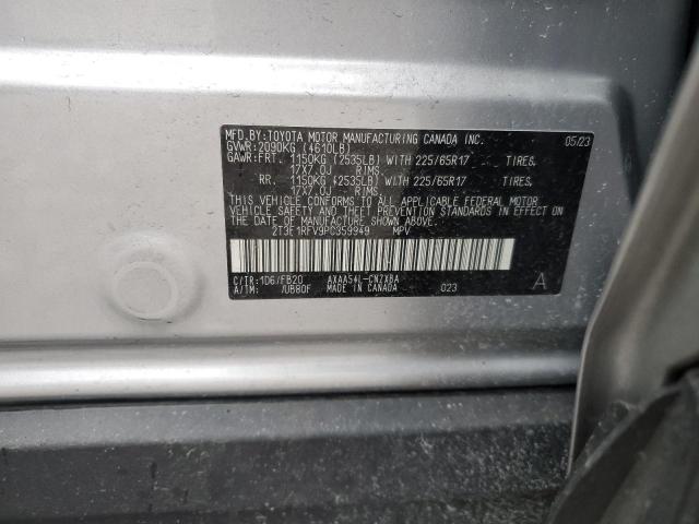 2T3F1RFV9PC359949 - 2023 TOYOTA RAV4 LE SILVER photo 13