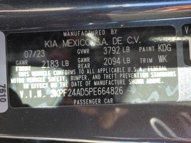 3KPF24AD5PE664826 - 2023 KIA FORTE LX CHARCOAL photo 13