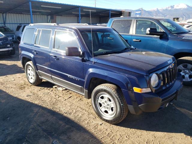 1C4NJRBB5ED615827 - 2014 JEEP PATRIOT SPORT BLUE photo 4