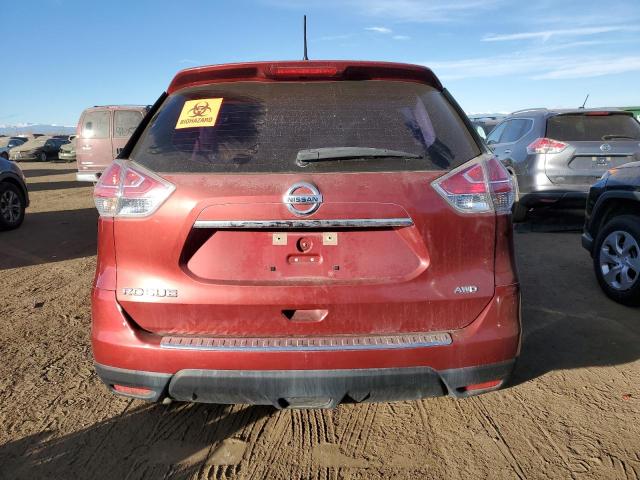 KNMAT2MV8FP590672 - 2015 NISSAN ROGUE S RED photo 6