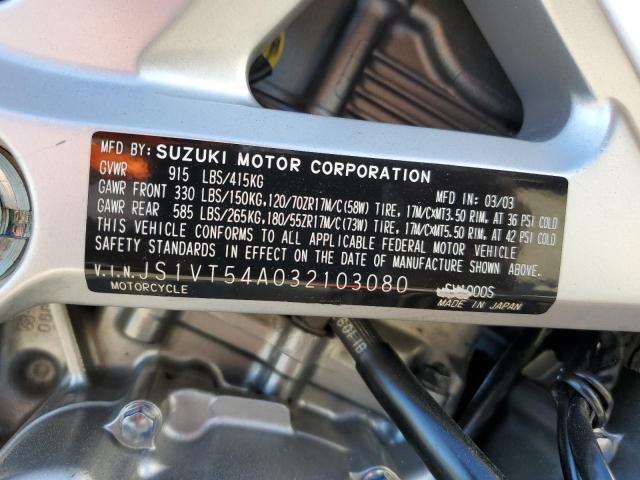 JS1VT54A032103080 - 2003 SUZUKI SV1000 SK3 ORANGE photo 10