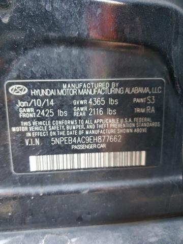 5NPEB4AC9EH877662 - 2014 HYUNDAI SONATA GLS BLACK photo 14