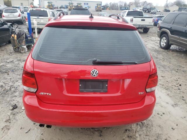 3VWPL7AJ6DM607722 - 2013 VOLKSWAGEN JETTA TDI RED photo 6