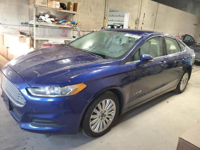 3FA6P0LU0DR283922 - 2013 FORD FUSION SE HYBRID BLUE photo 1