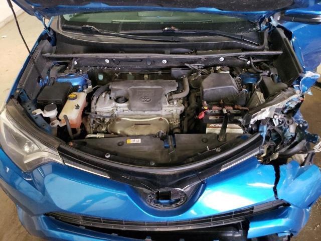 2T3RFREV3GW491538 - 2016 TOYOTA RAV4 XLE BLUE photo 11