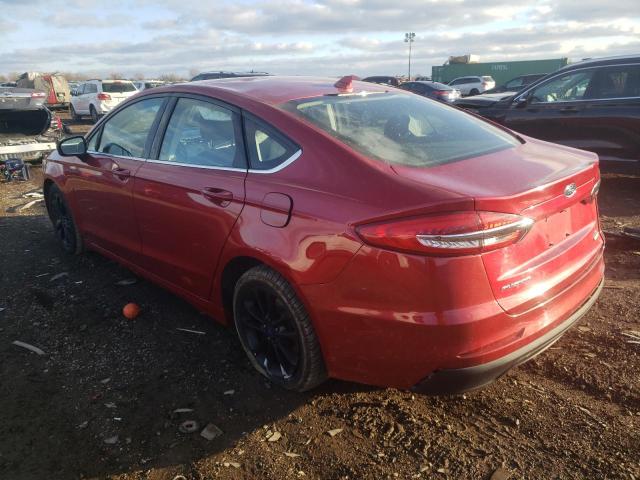 3FA6P0HD8LR226097 - 2020 FORD FUSION SE RED photo 2