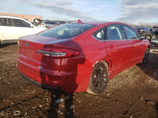 3FA6P0HD8LR226097 - 2020 FORD FUSION SE RED photo 3