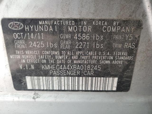 KMHEC4A4XBA018245 - 2011 HYUNDAI SONATA HYBRID SILVER photo 12