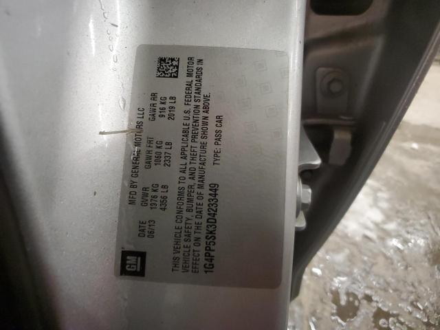 1G4PP5SK3D4233449 - 2013 BUICK VERANO SILVER photo 13