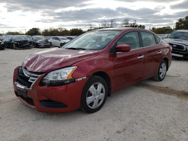 3N1AB7AP8FY283090 - 2015 NISSAN SENTRA S RED photo 1